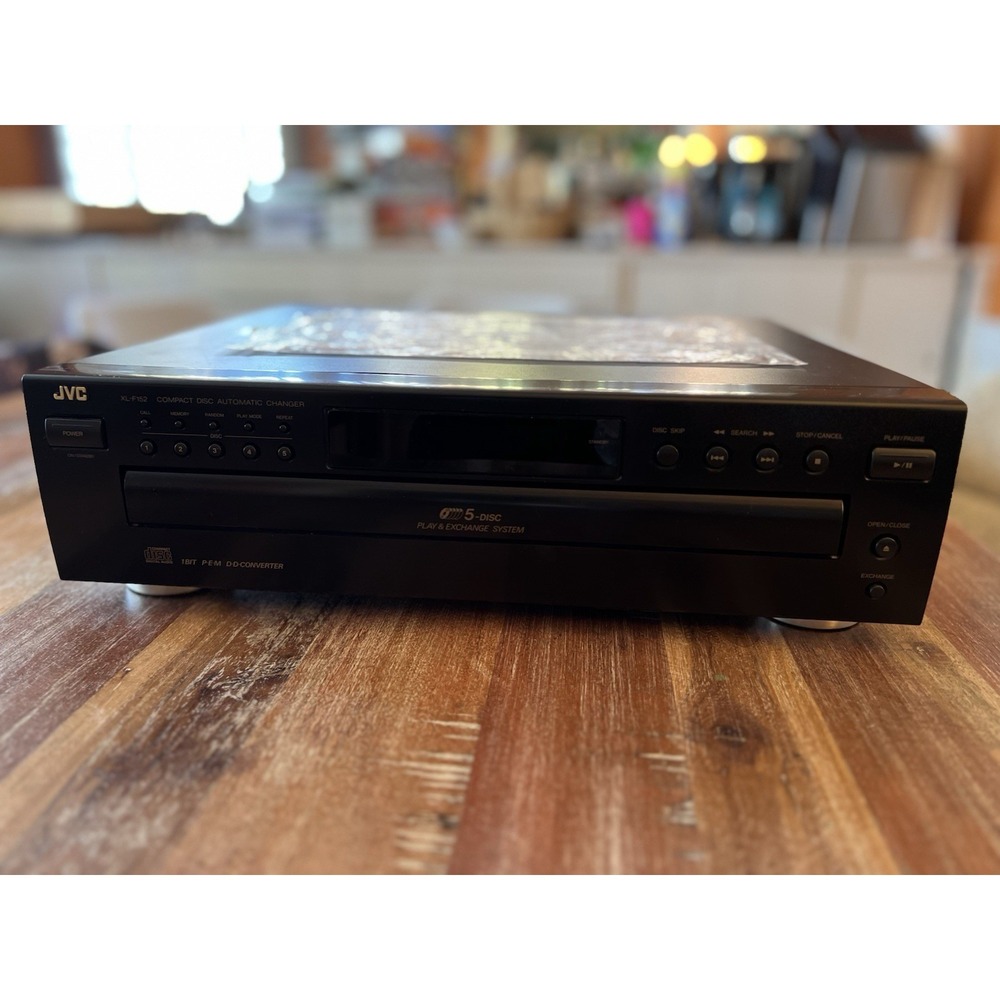 JVC CD Changer - XL-F152BK 5 Disc Automatic w Original Manual - Tested - Vtg 90s